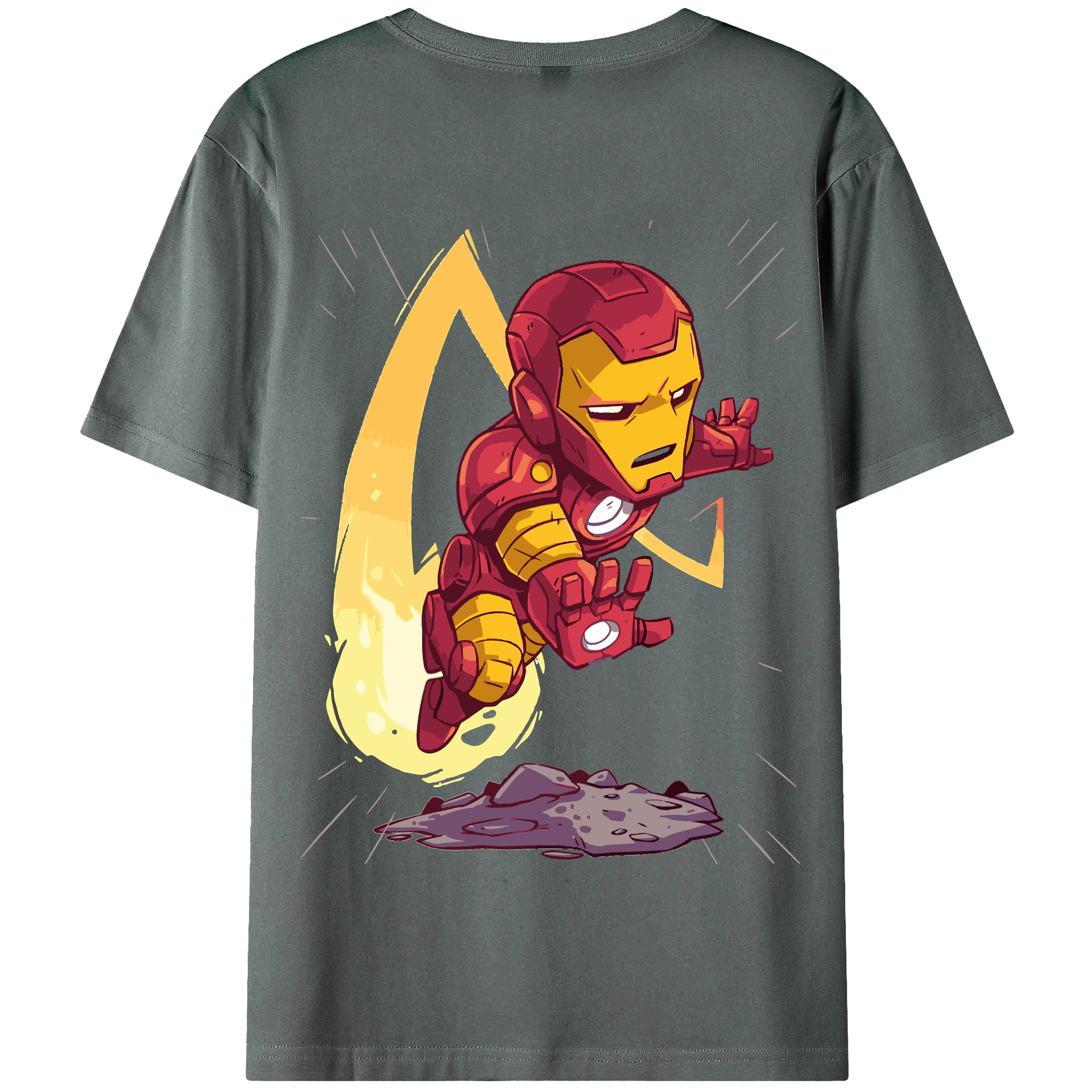 （画像用） アベンジャーズ The Avengers 綿100％半袖Tシャツ（背面プリント）